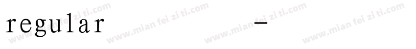 regular 行楷体字体转换